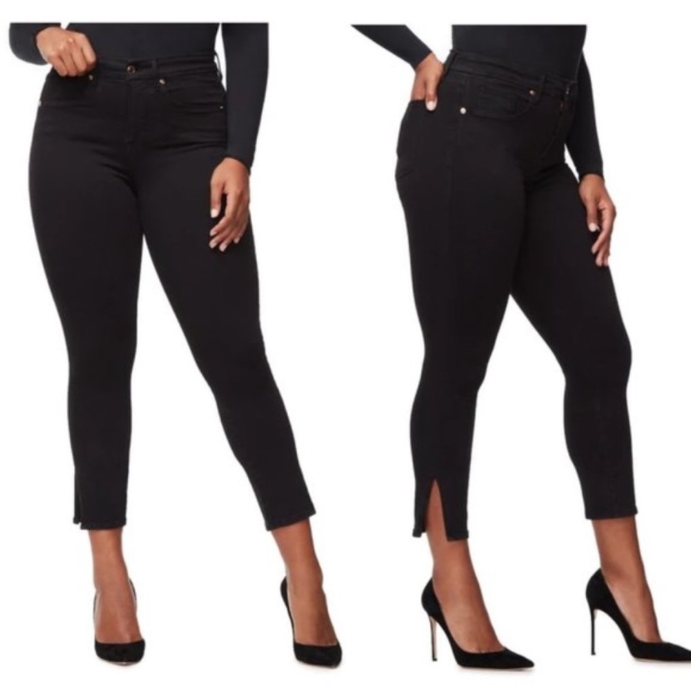 High-Rise Black Stretch Ankle Jeans for Women